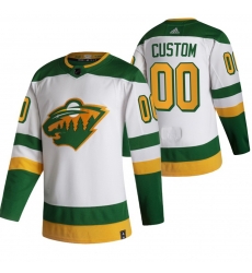 Minnesota Wild Custom White Men Women youth Adidas 2020 21 Alternate Authentic Player NHL Jersey 