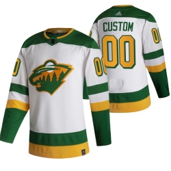 Minnesota Wild Custom White Men Women youth Adidas 2020 21 Alternate Authentic Player NHL Jersey 