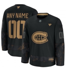 Men Women Youth Montreal Canadiens Fanatics 2024 Military Appreciation Custom Practice Jersey Black