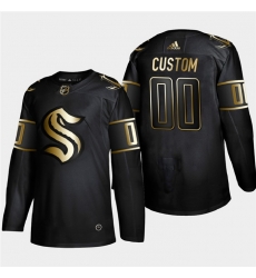 Seattle Kraken Custom Men Women youth Adidas Black Golden Edition Limited Stitched NHL Jersey 