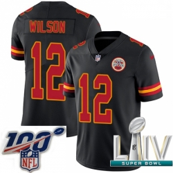 2020 Super Bowl LIV Youth Nike Kansas City Chiefs #12 Albert Wilson Limited Black Rush Vapor Untouchable NFL Jersey