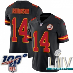 2020 Super Bowl LIV Youth Nike Kansas City Chiefs #14 Demarcus Robinson Limited Black Rush Vapor Untouchable NFL Jersey