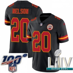 2020 Super Bowl LIV Youth Nike Kansas City Chiefs #20 Steven Nelson Limited Black Rush Vapor Untouchable NFL Jersey