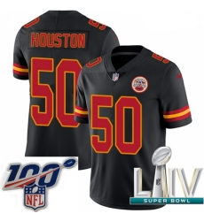 2020 Super Bowl LIV Youth Nike Kansas City Chiefs #50 Justin Houston Limited Black Rush Vapor Untouchable NFL Jersey