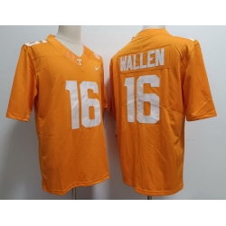 Men Tennessee Volunteers  Morgan Wallen #16 F U S E Orange College Football Jersey