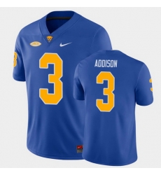 Men Pitt Panthers Jordan Addison College Football Royal Game Jersey