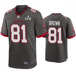 Men Antonio Brown Buccaneers Pewter Super Bowl Lv Game Jersey