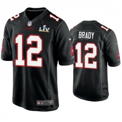 Men Tom Brady Buccaneers Black Super Bowl Lv Game Fashion Jersey