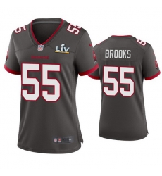 Women Derrick Brooks Buccaneers Pewter Super Bowl Lv Game Jersey