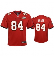 Youth Cameron Brate Buccaneers Red Super Bowl Lv Game Jersey