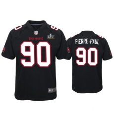 Youth Jason Pierre Paul Buccaneers Black Super Bowl Lv Game Fashion Jersey