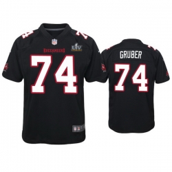 Youth Paul Gruber Buccaneers Black Super Bowl Lv Game Fashion Jersey