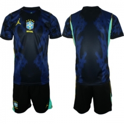 Youth Brazil 2026 FIFA World Cup Blue Away Soccer Jersey BLANK