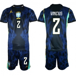 Youth Brazil 2026 FIFA World Cup Blue Away Soccer Jersey VINICIUS #2