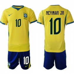 Youth Brazil 2026 FIFA World Cup Yellow Home Soccer Jersey NEYMAR JR #10