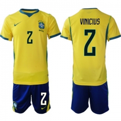 Youth Brazil 2026 FIFA World Cup Yellow Home Soccer Jersey VINICIUS #2