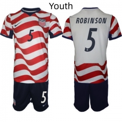 USA FIFA World Cup 2026 Soccer Red Home Jersey Antonee Robinson #5