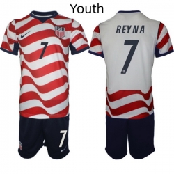 USA FIFA World Cup 2026 Soccer Red Home Jersey Giovanni Reyna #7