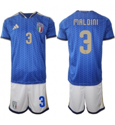 Italy 2026 FIFA World Cup Soccer Jersey Blue #3 MALDINI