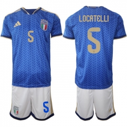 Italy 2026 FIFA World Cup Soccer Jersey Blue #5 LOCATELLI