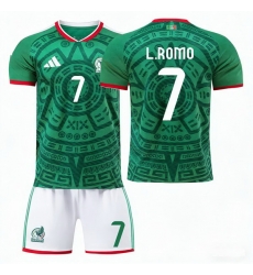 2026 FIFA World Cup Mexico Soccer Home Jersey #7 Luis Francisco Romo Barron 2026 FIFA World Cup Mexico Soccer Home Jersey #7 Luis Francisco Romo Barron