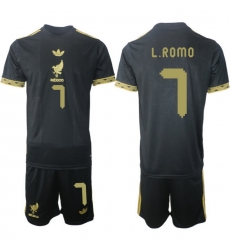 Men Mexico 2025 Soccer Jerseys BlackGold #7 L.ROMO Men Mexico 2025 Soccer Jerseys BlackGold #7 L.ROMO