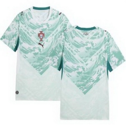Men 0 Portugal Replica Blank Long Sleeve Away Jersey   1