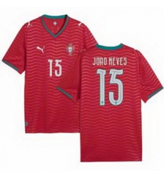 Men 15 Portugal Joao Neves Home Replica Jersey 1 Men 15 Portugal Joao Neves Home Replica Jersey 1