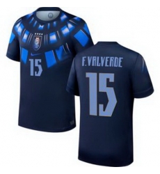 Men 15 Uruguay Federico Valverde Away Replica Jersey World   2