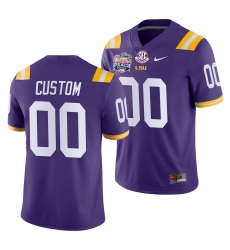 LSU Tiger Custom Purple College Football Men'S Jersey