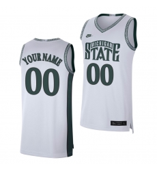 Michigan State Spartans Custom White Retro Limited Men'S Jersey