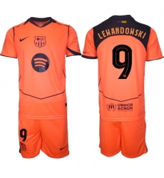 Men FC Barcelona 2026 Soccer Jerseys Orange #9 LEWANDOWSKI (2) Men FC Barcelona 2026 Soccer Jerseys Orange #9 LEWANDOWSKI (2)