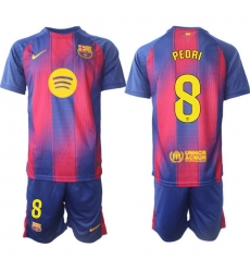 Men FC Barcelona 2026 Soccer Jerseys PinkBlue #8 PEDRI Men FC Barcelona 2026 Soccer Jerseys PinkBlue #8 PEDRI