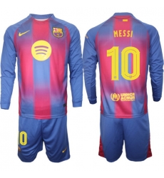 Men FC Barcelona 2026 Soccer Jerseys Red Long #10 MESSI (2) Men FC Barcelona 2026 Soccer Jerseys Red Long #10 MESSI (2)