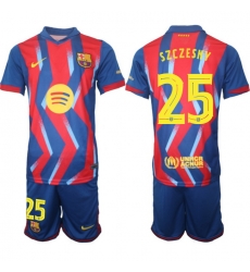 Men FC Barcelona 2026 Soccer Jerseys RedBlue #25 SZCZESNY (2)