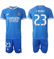 Men Real Madrid 2026 Soccer Jerseys Blue #23 F.MENDY Men Real Madrid 2026 Soccer Jerseys Blue #23 F.MENDY