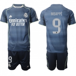 Men Real Madrid 2026 Soccer Jerseys DarkBlue #9 MBAPPE