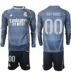 Men Real Madrid 2026 Soccer Jerseys DarkBlue Long CUSTOM Men Real Madrid 2026 Soccer Jerseys DarkBlue Long CUSTOM
