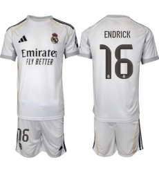 Men Real Madrid 2026 Soccer Jerseys White #16 ENDRICK Men Real Madrid 2026 Soccer Jerseys White #16 ENDRICK