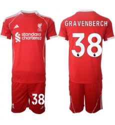 Men Liverpool 2026 Soccer Jerseys Red #38 GRAVENBERCH Men Liverpool 2026 Soccer Jerseys Red #38 GRAVENBERCH