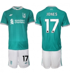 Men Liverpool 2026 Soccer Jerseys Teal #17 JONES Men Liverpool 2026 Soccer Jerseys Teal #17 JONES