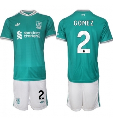 Men Liverpool 2026 Soccer Jerseys Teal #2 GOMEZ Men Liverpool 2026 Soccer Jerseys Teal #2 GOMEZ