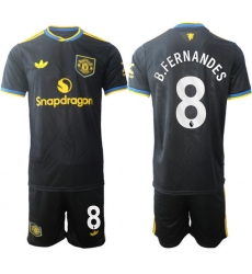 Men Manchester United 2026 Soccer Jerseys Black #8 B.FERNANDES Men Manchester United 2026 Soccer Jerseys Black #8 B.FERNANDES