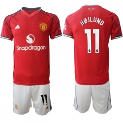Men Manchester United 2026 Soccer Jerseys Red #11 HOJLUND