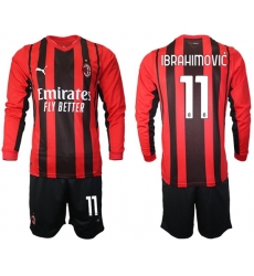 Men AC Milan Long Sleeve Soccer Jerseys 508