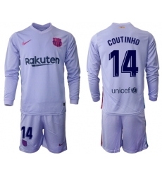 Men Barcelona Long Sleeve Soccer Jerseys 542