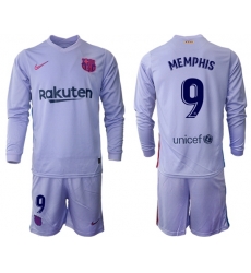 Men Barcelona Long Sleeve Soccer Jerseys 550