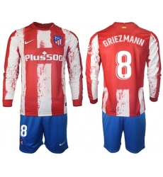 Men Atletico de Madrid Long Sleeve Soccer Jerseys 520