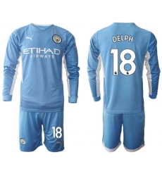 Men Manchester City Long Sleeve Soccer Jerseys 506