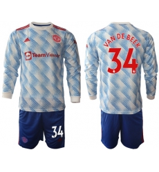 Men Manchester United Long Sleeve Soccer Jerseys 526